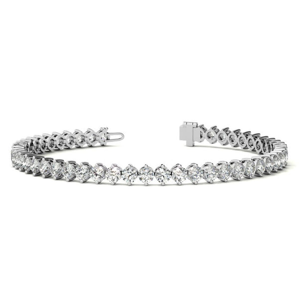 Women's Wear Round Cut Moissanite Tennis Bracelet