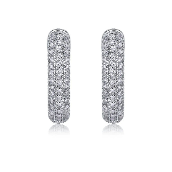 Moissanite Round Cut Women's Hoop Earrings