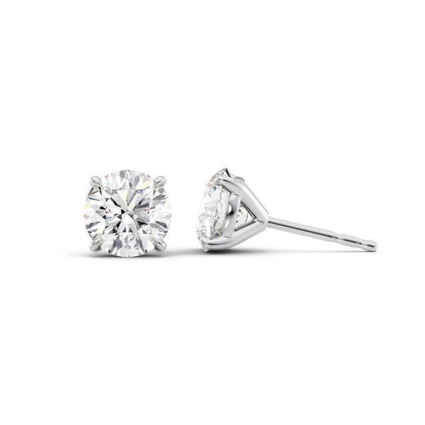 Round Brilliant Cut Moissanite Stud Earring