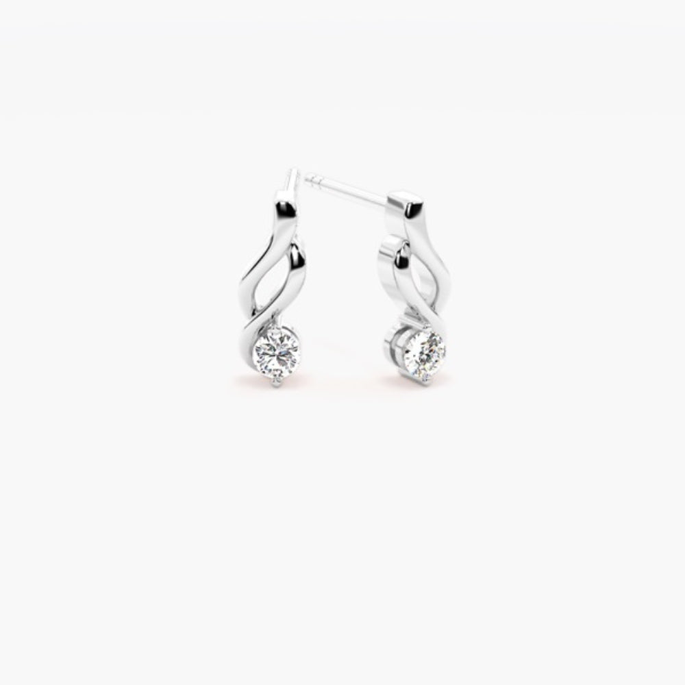 VVS1 Moissanite Round Cut Women Stud Earring