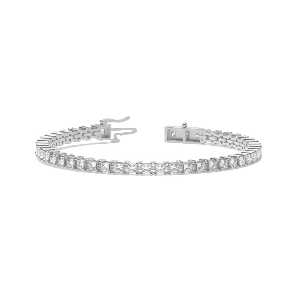 Princess Cut Moissanite Tennis Bracelet For Women