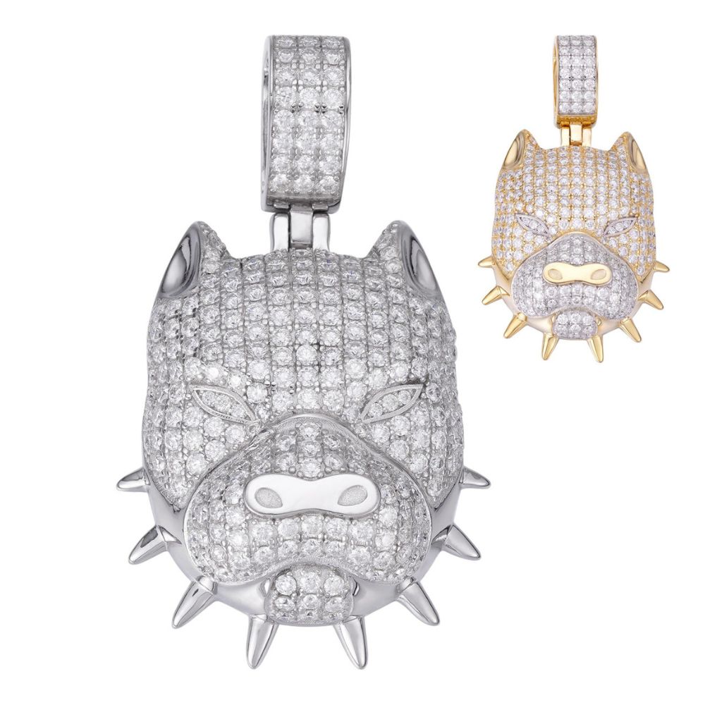 Moissanite Diamond Iced Out Pitbull Luxury Hip Hop Pendant