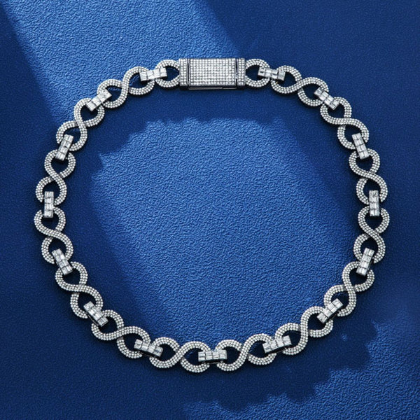 Moissanite Iced Out Infinity Link Hip Hop Chain
