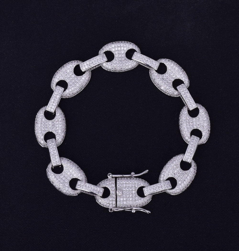 Colorless Moissanite Iced Out Men's Hip Hop Bracelet