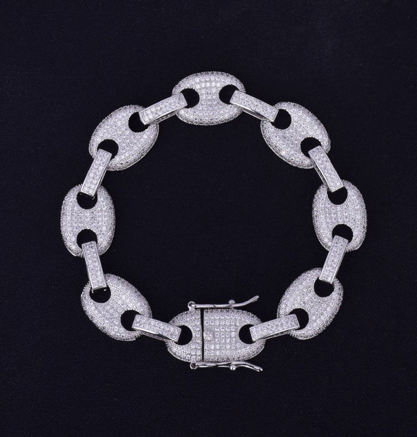 Colorless Moissanite Iced Out Men's Hip Hop Bracelet