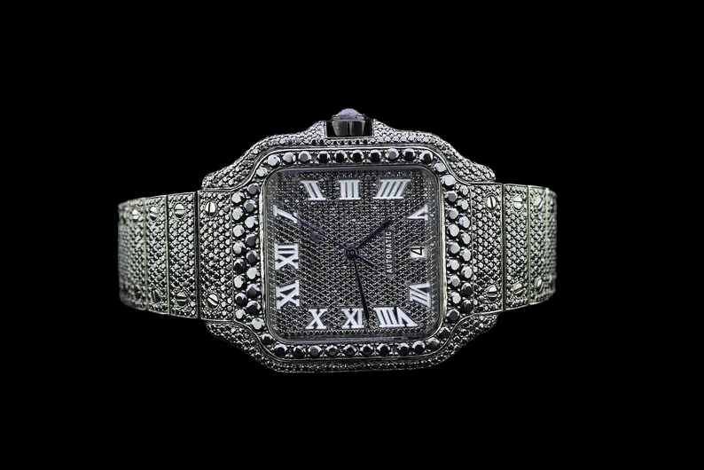 Iced Out Moissanite Diamond Casual Men's Watch