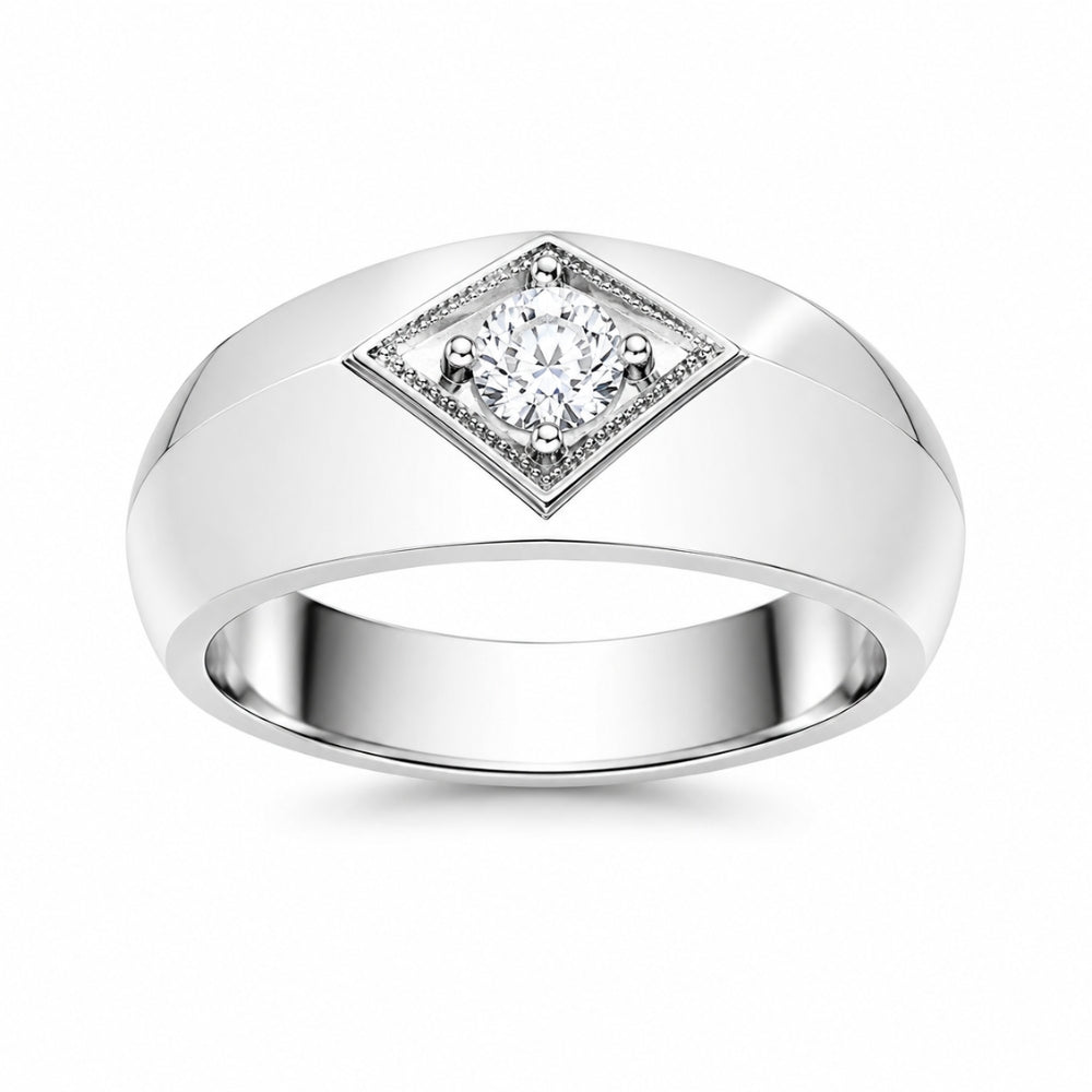 Round Cut Lab Grown Diamond Solitaire Engagement Ring