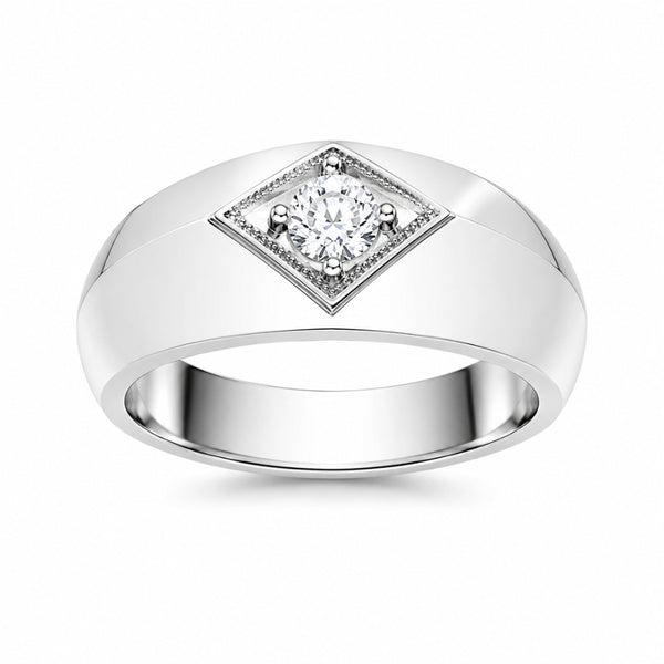 Round Cut Lab Grown Diamond Solitaire Engagement Ring