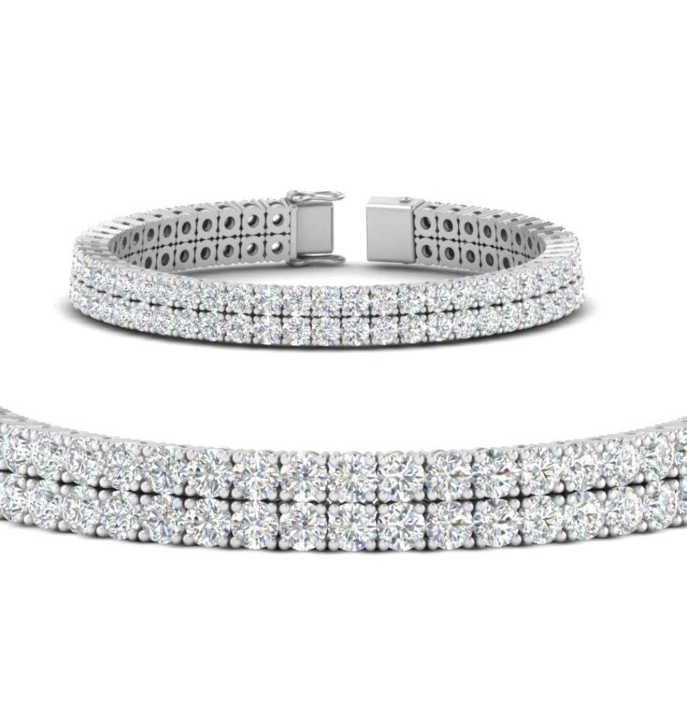 Moissanite Round Cut Tennis Bracelet For Women
