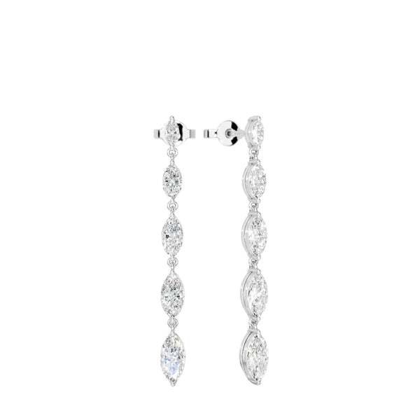 VVS1 Moissanite Marquise Cut Drop Dangle Earrings For Her