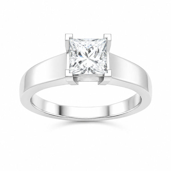Princess Cut Lab Grown Diamond Solitaire Engagement Ring