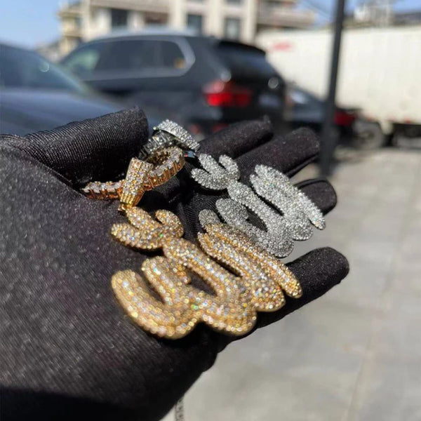 Lab Grown Diamond Round Cut Hip Hop Pendant For Men