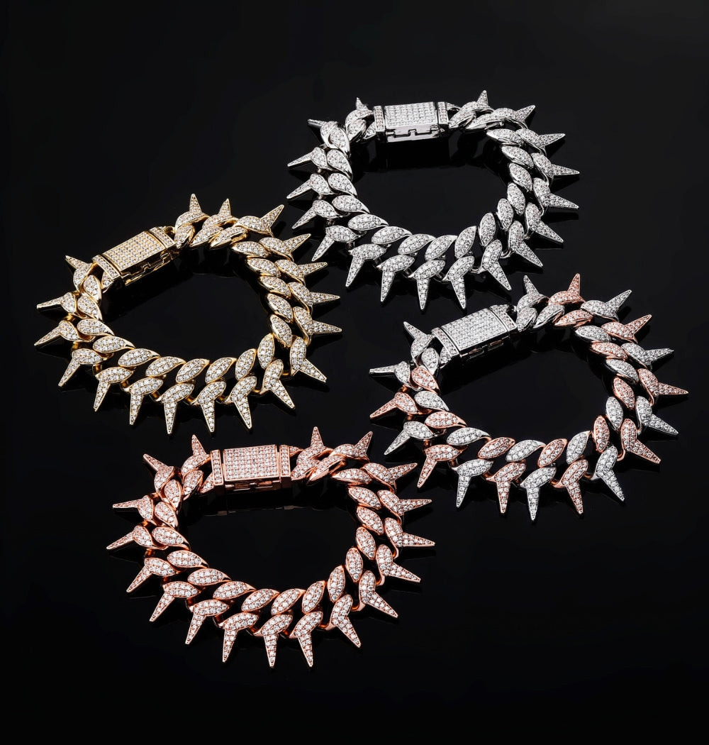VVS1 Moissanite Micro Pave Cuban Hip Hop Bracelet