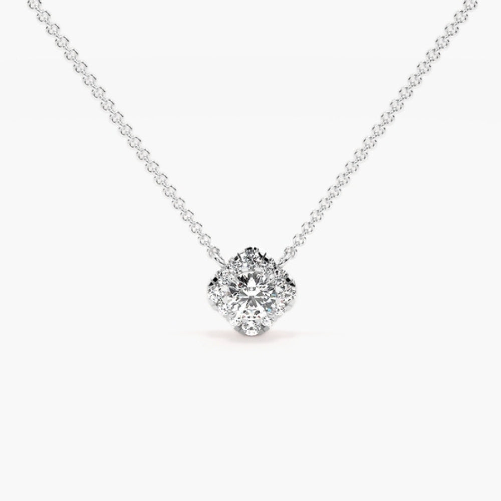 Moissanite Round Brilliant Cut Solitaire Pendant