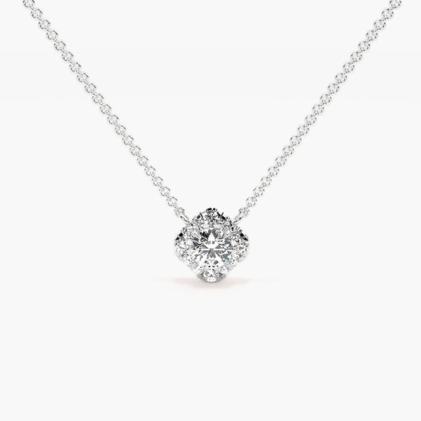 Moissanite Round Brilliant Cut Solitaire Pendant