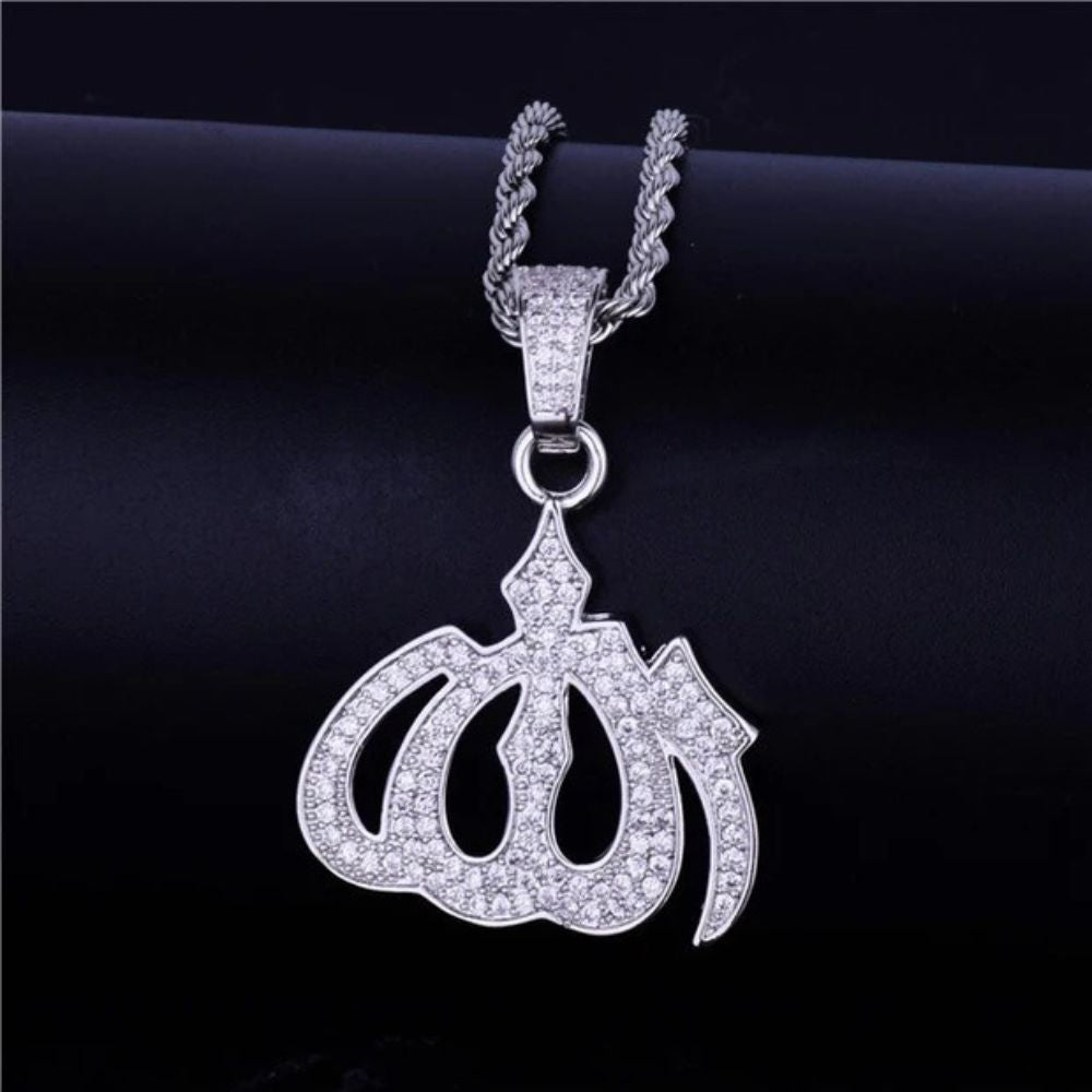 Lab Grown Diamond Round Cut Micro Pave Pendant For Men