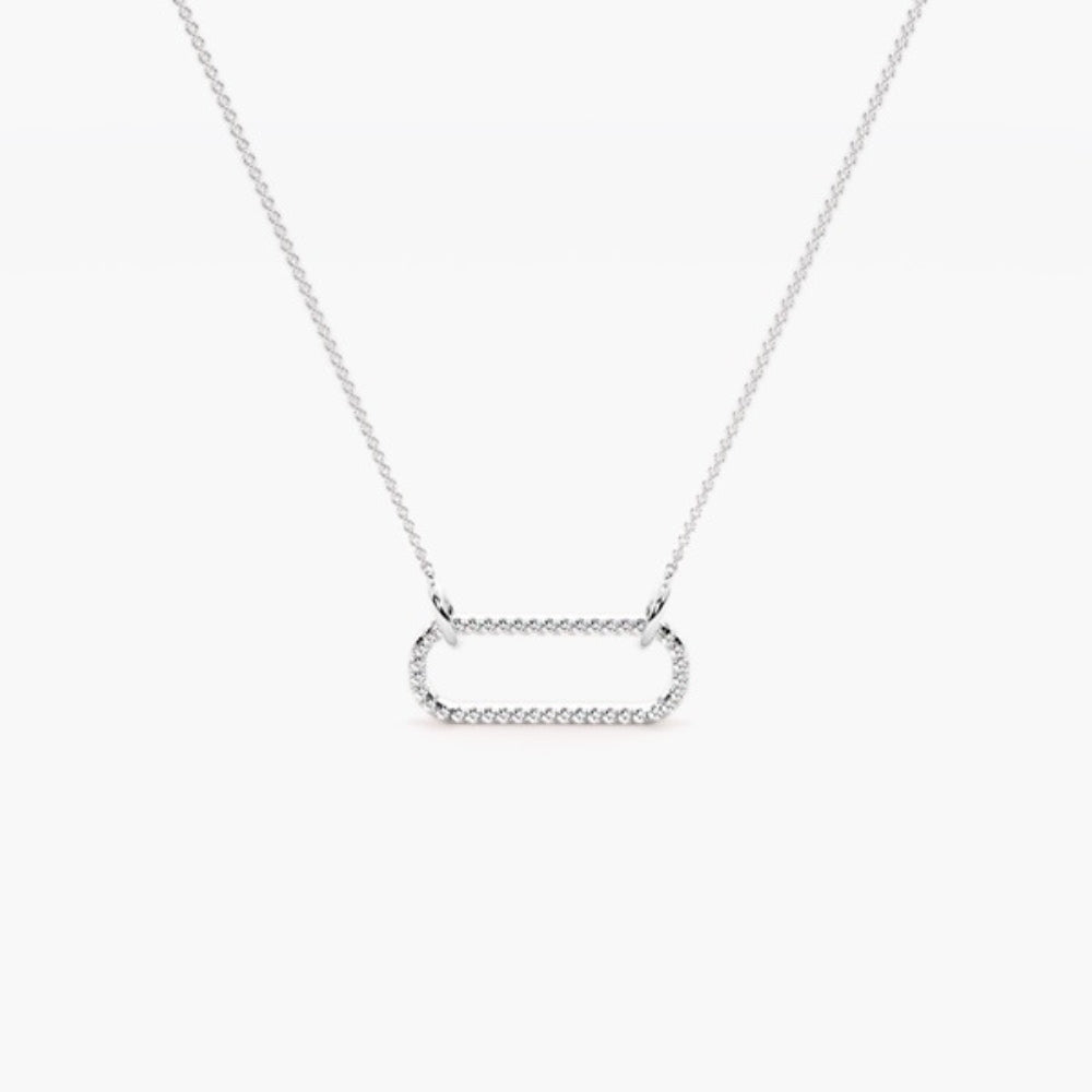 Round Cut Moissanite Bezel Set Pendant
