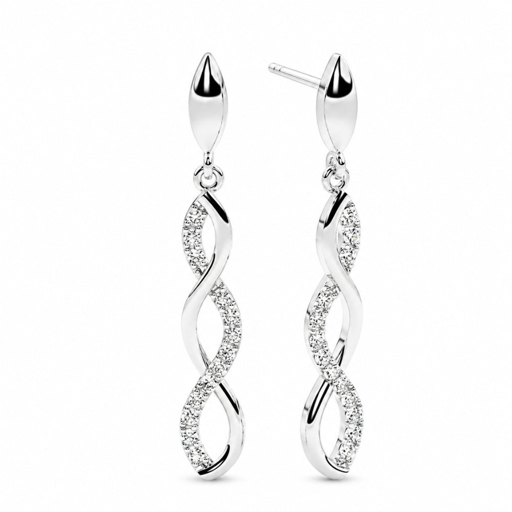 Round Cut Moissanite Classic Drop Dangle Earrings