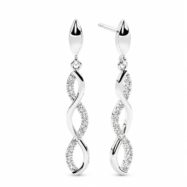 Round Cut Moissanite Classic Drop Dangle Earrings