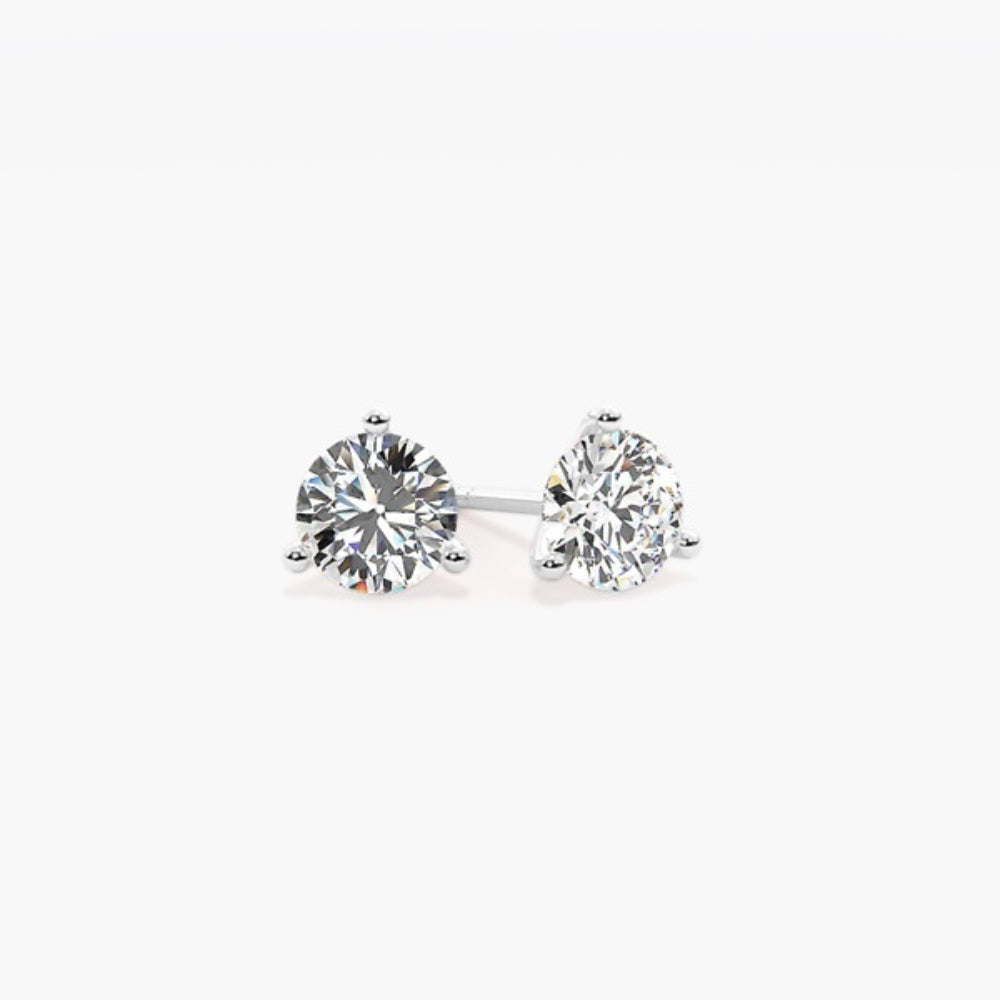 Round Cut Moissanite Solitaire Women Stud Earring