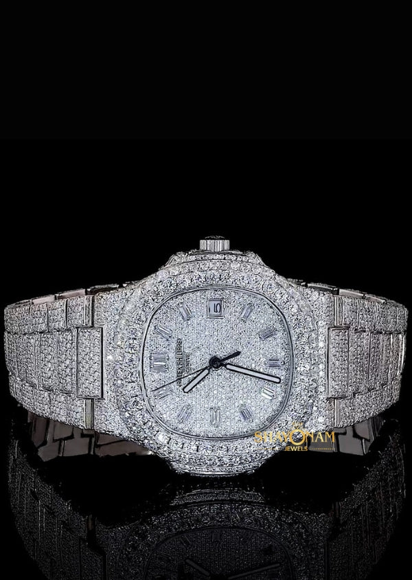 VVS1 Moissanite Diamond Iced Out Luxury Wrist Watch For Him