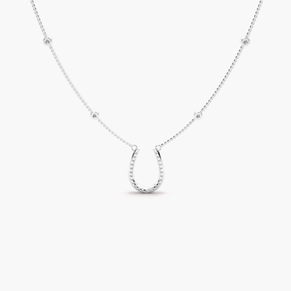 Round Cut Moissanite Pave Set Pendant
