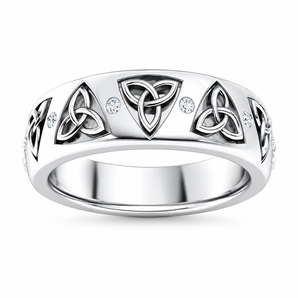 Round Cut Lab Grown Diamond Classic Wedding Band For Men