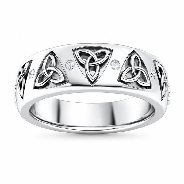 Round Cut Lab Grown Diamond Classic Wedding Band For Men