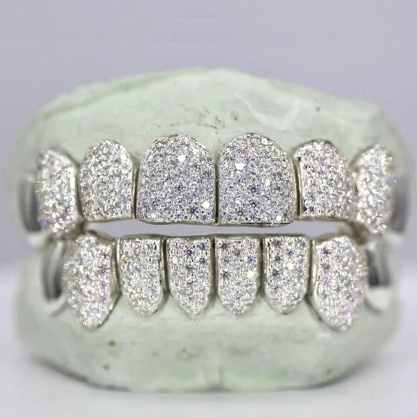 Iced Out VVS1 Moissanite Hip Hop Grillz For Him