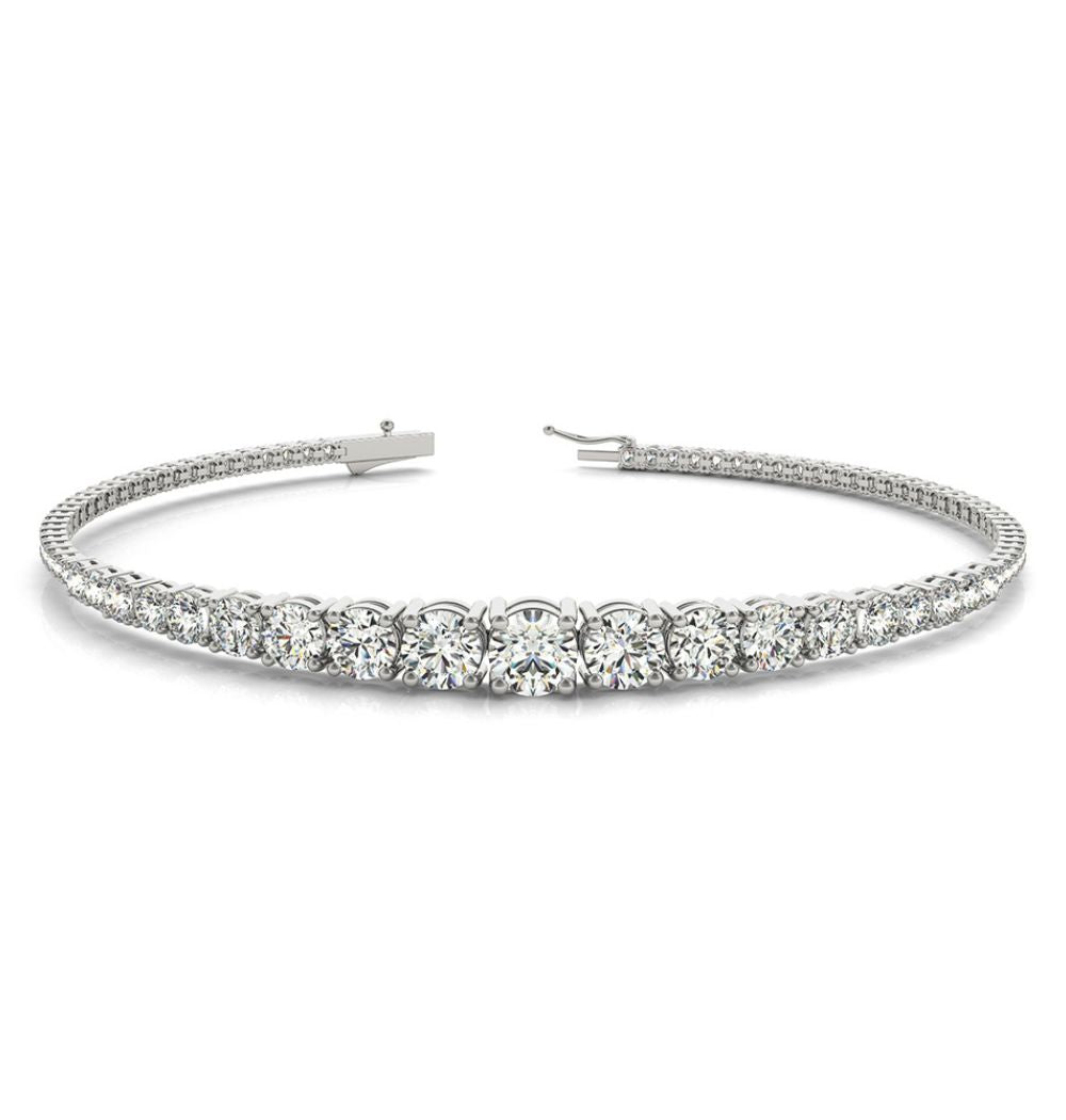 Round Cut Moissanite Tennis Women's Bracelet