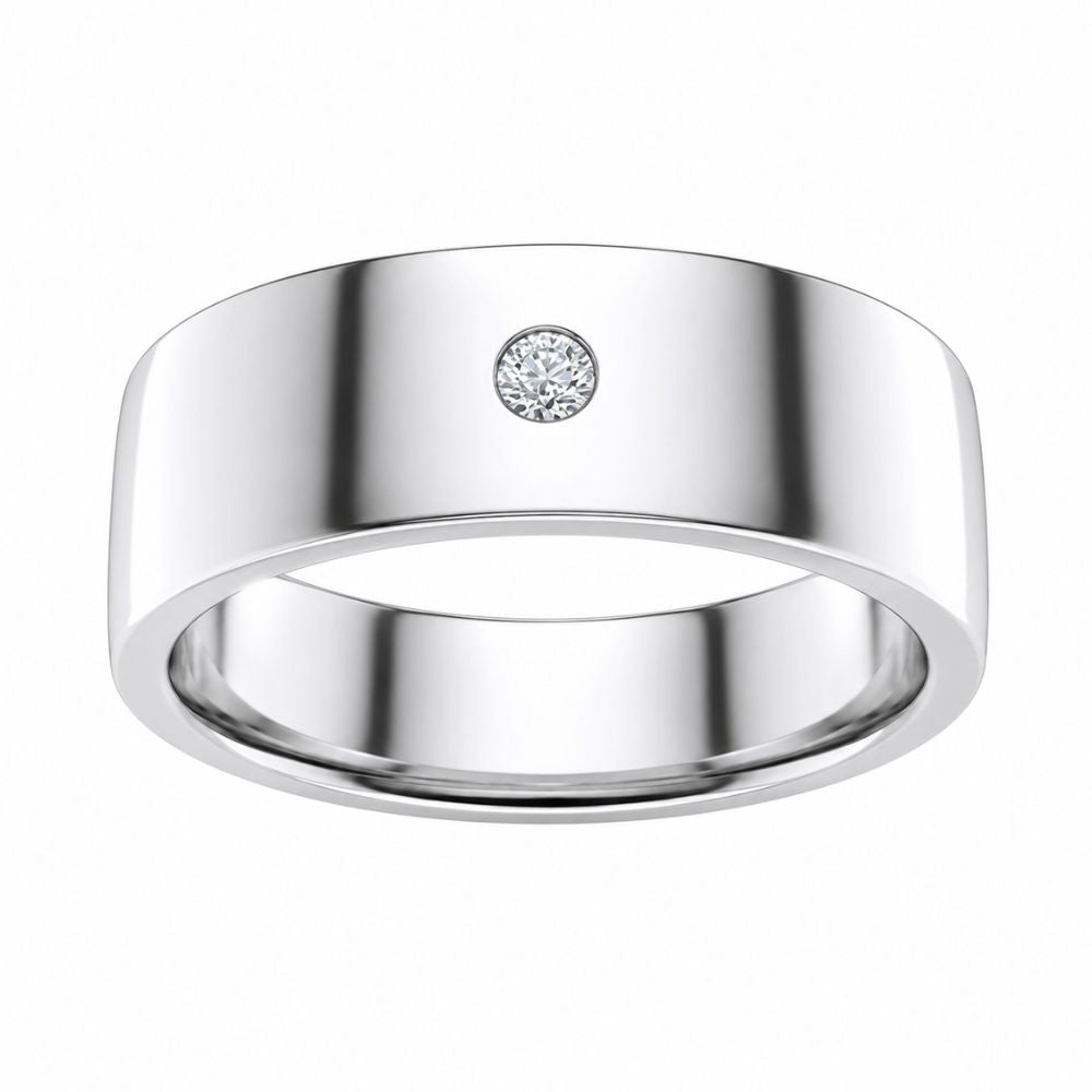 Lab Grown Diamond Round Cut Wedding Band For Men