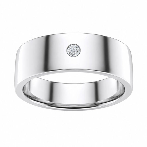 Lab Grown Diamond Round Cut Wedding Band For Men