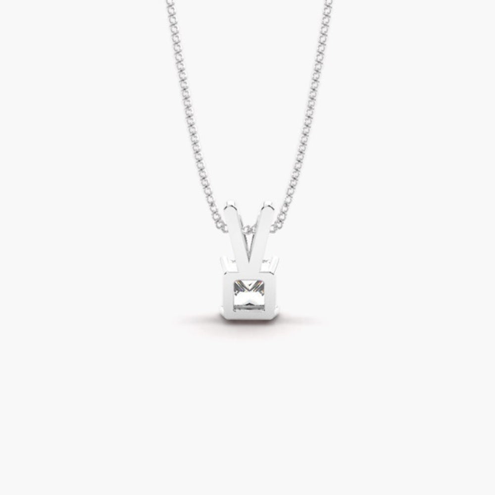 Princess Cut VVS1 Moissanite Solitaire Pendant