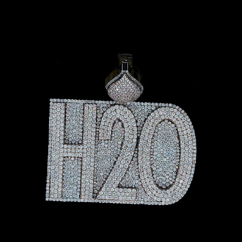 H2O Iced Out Moissanite Diamond Hip Hop Pendant