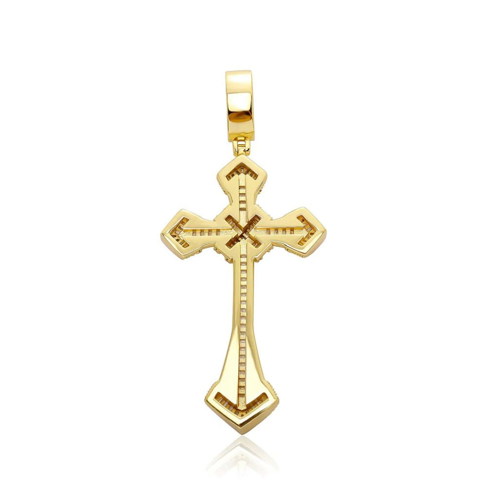 Moissanite Diamond Iced Out Cross Pendant For Men's