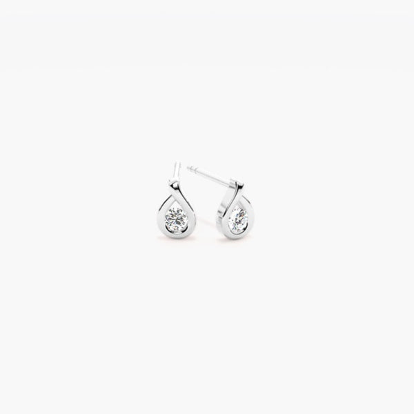 Round Cut Moissanite Solitaire Earring For Women