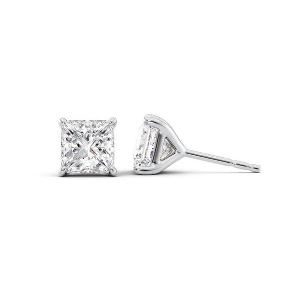 Princess Cut Solitaire Moissanite Earring For Her