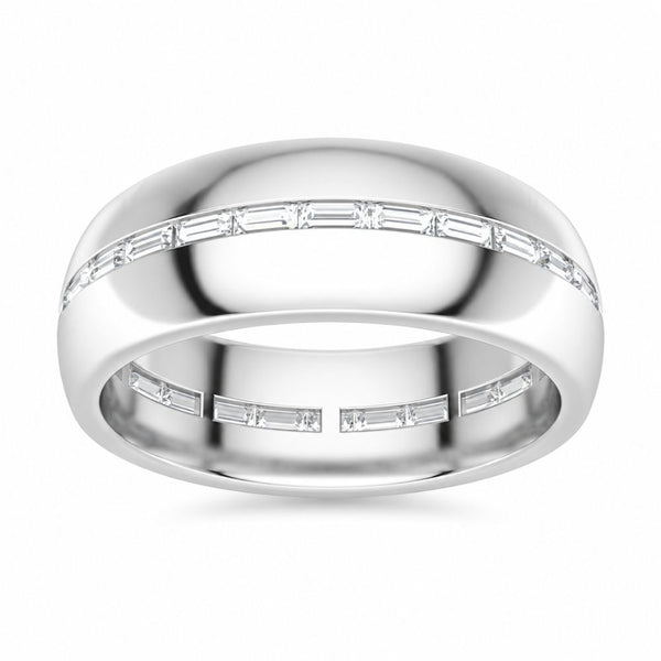 Baguette Cut Channel Set Lab Grown Diamond Wedding Band