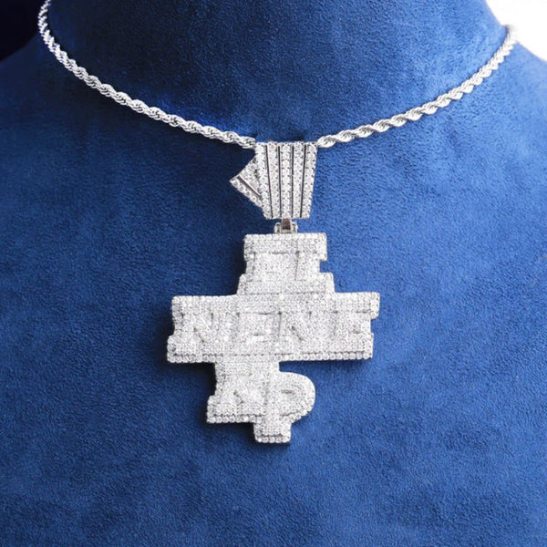 Lab Grown Diamond Round Cut Hip Hop Pendant For Men