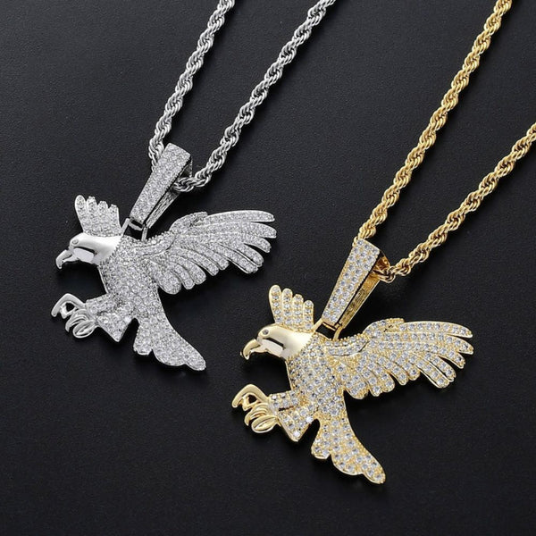 Iced Out Moissanite Eagle Hip Hop Pendant