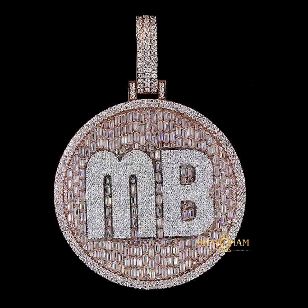 Moissanite Diamond Iced Out Hip Hop Pendant For Men's