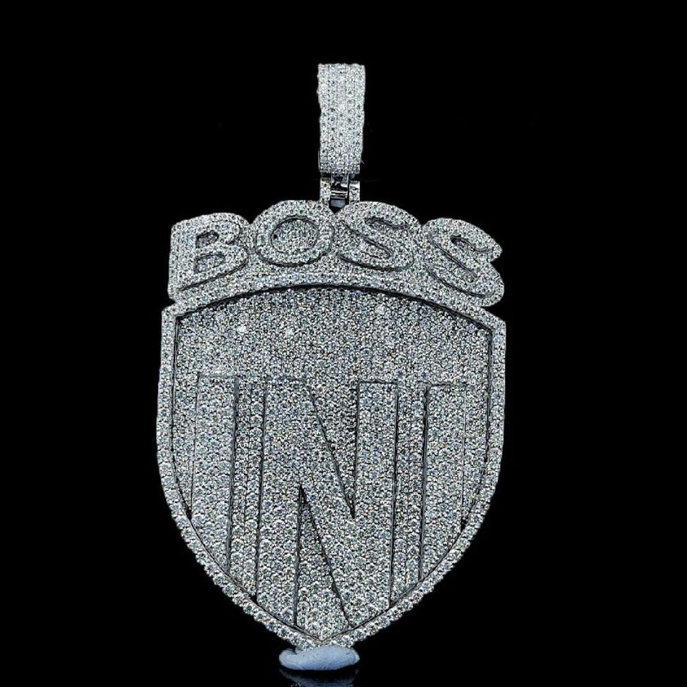 Iced Out Moissanite Diamond Boss Hip Hop Pendant