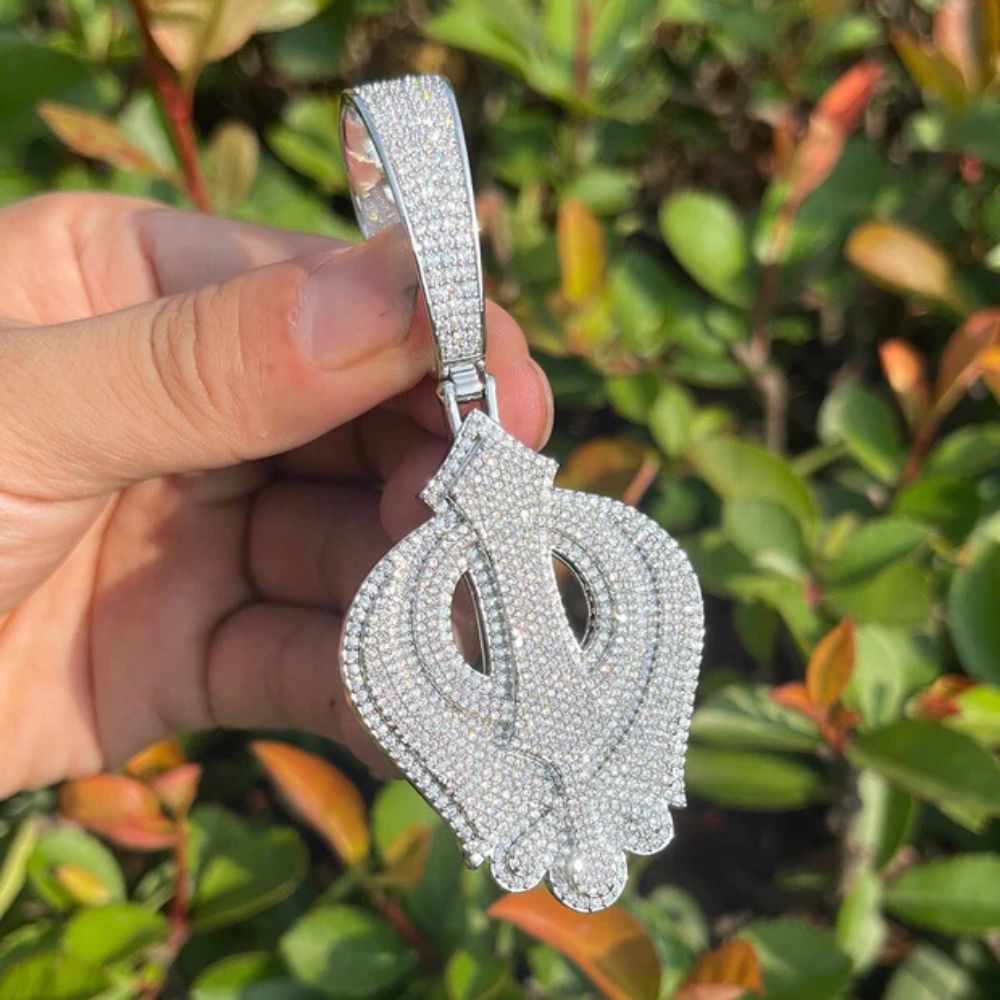 Round Cut Iced Out Lab Grown Diamond Hip Hop Pendant