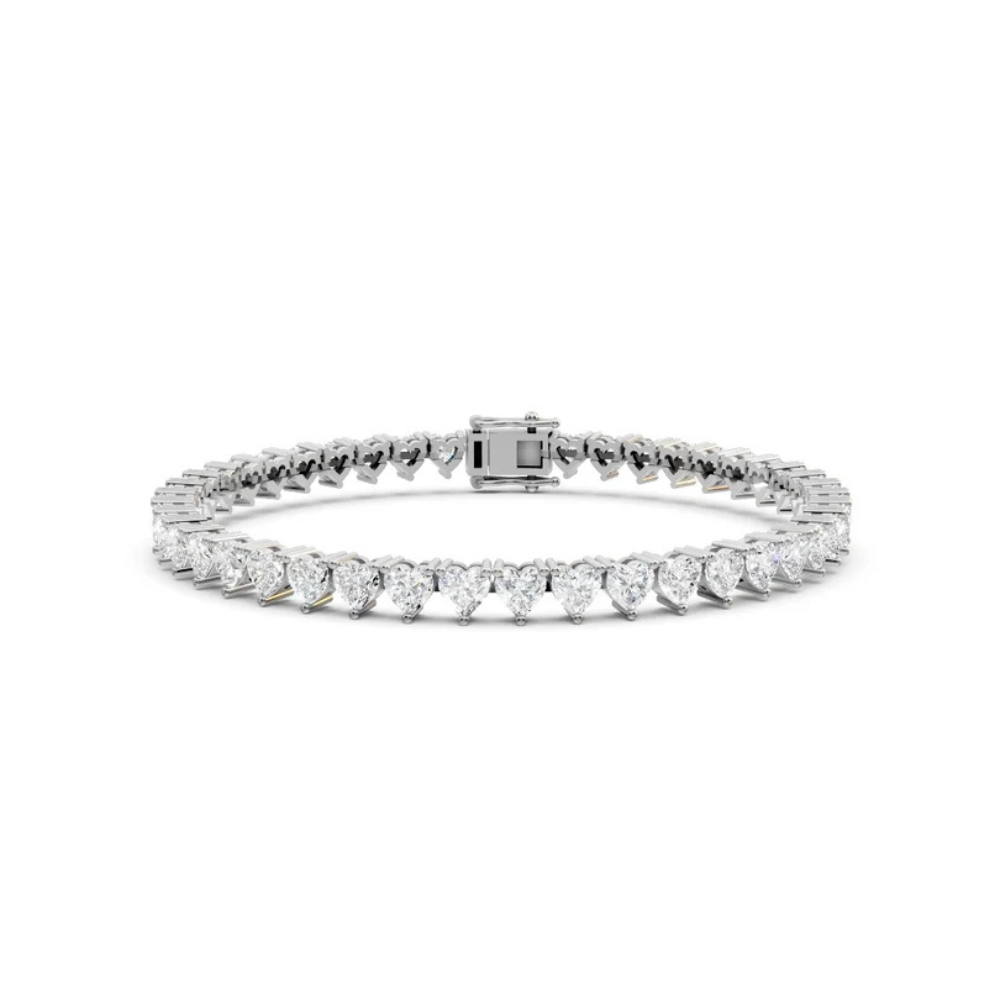 Heart Cut Moissanite Women's Tennis Bracelet