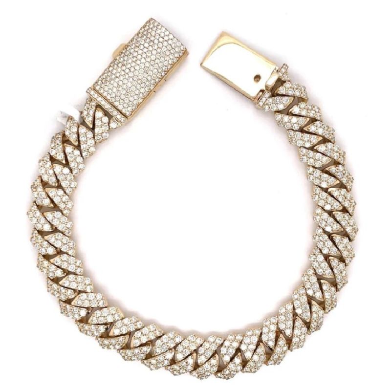 Moissanite Diamond Iced Out Cuban Link Bracelet