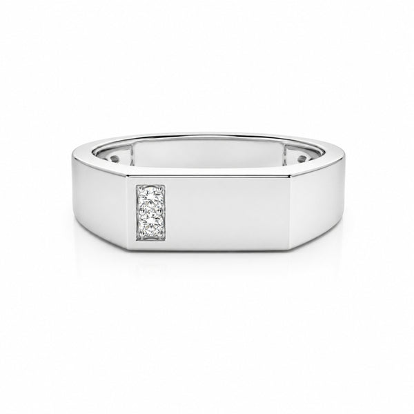 Lab Grown Diamond Round Cut Pave Set Engagement Ring For Men