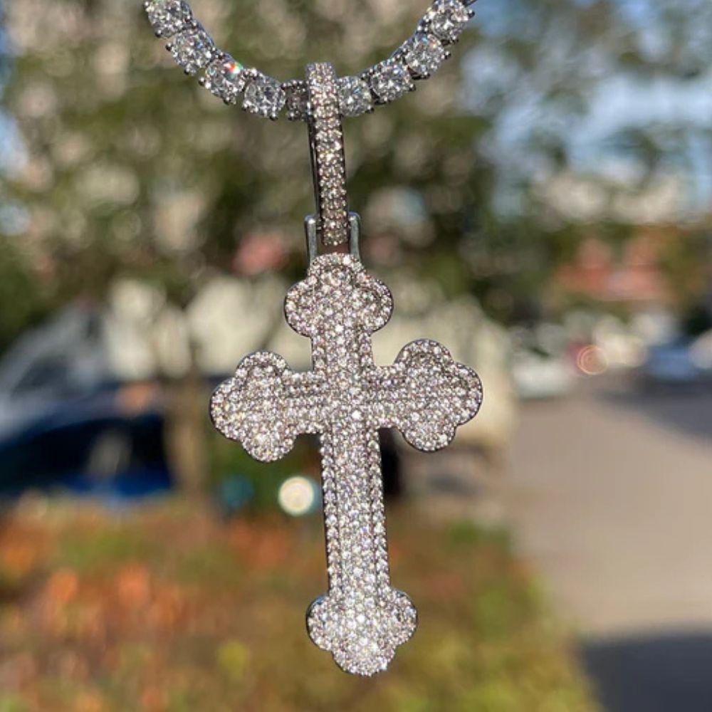 Round Cut Lab Grown Diamond Classic Hip Hop Pendant