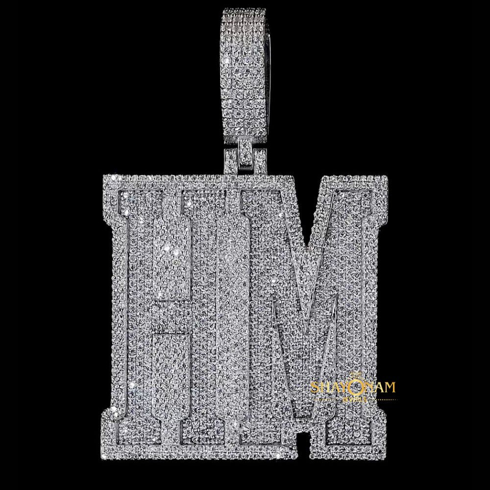 Iced Out Moissanite Diamond Rapper Style HM Hip Hop Pendant