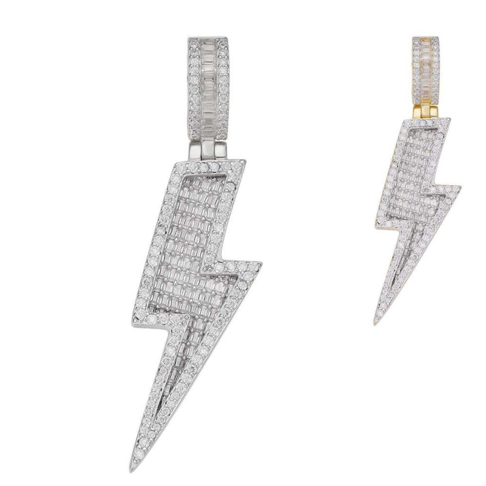 Elegant Flash Light Iced Out Moissanite Hip Hop Pendant