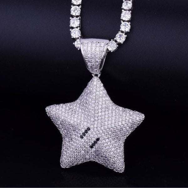 Men's Wear Round Cut Lab Grown Diamond Star Pendant